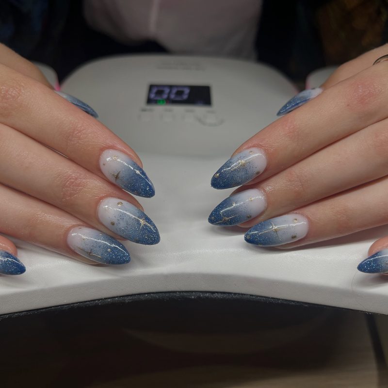 Blue ombre gel set