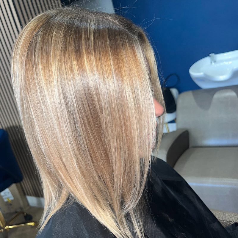 Sleek blonde cut and colour